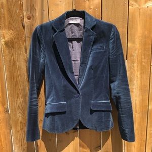 Zadig & Voltaire blue velvet blazer vintage